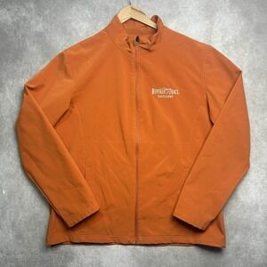 Buffalo Trace Kentucky Bourbon Whiskey Men's  Size XL Orange Full Zip Jacket